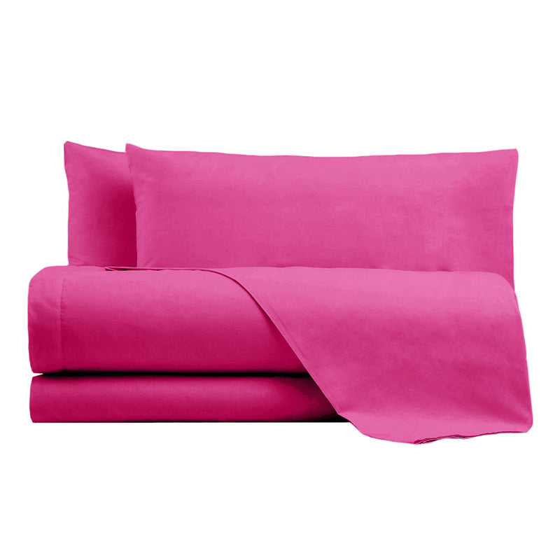 Zenoni & ColombiCompleto Lenzuola in 100% cotone alta qualità Fucsia