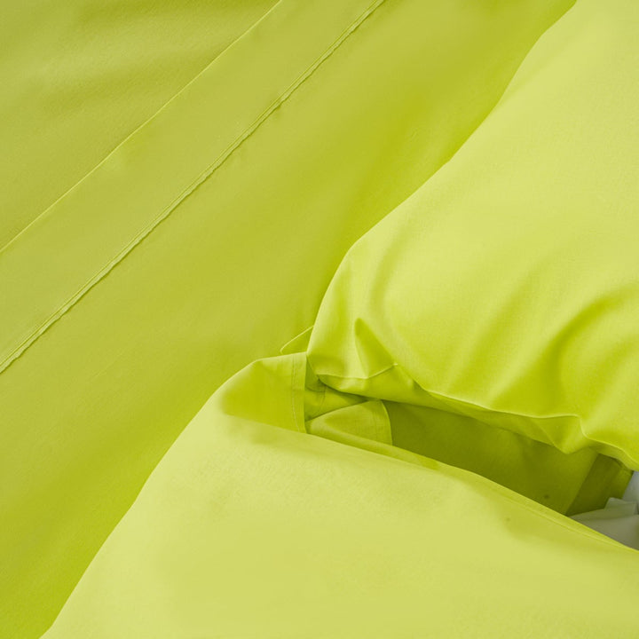 Zenoni & ColombiCompleto Lenzuola In 100% Cotone Alta Qualità Verde Lime