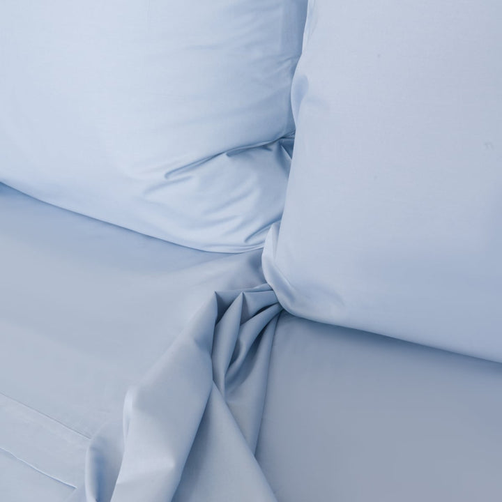 Zenoni & ColombiCompleto Lenzuola In 100% Cotone Percalle Azzurro Orizzonte