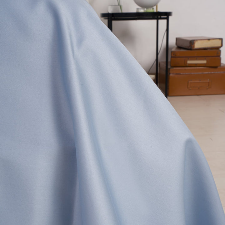 Zenoni & ColombiCompleto Lenzuola In 100% Raso Di Cotone Azzurro Orizzonte