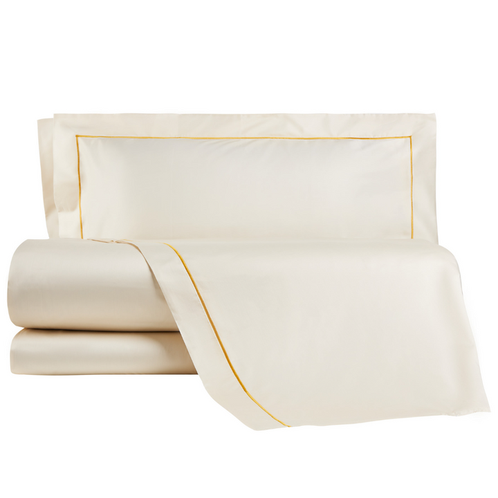Zenoni & ColombiCompleto Lenzuola In 100% Raso Di Cotone Bourdon