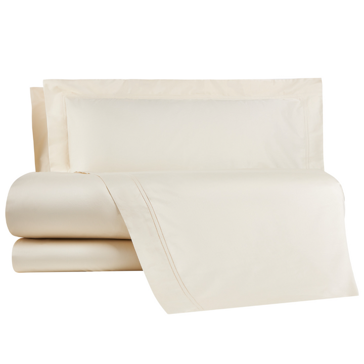 Zenoni & ColombiCompleto Lenzuola In 100% Raso Di Cotone Doppio Orlo A Giorno