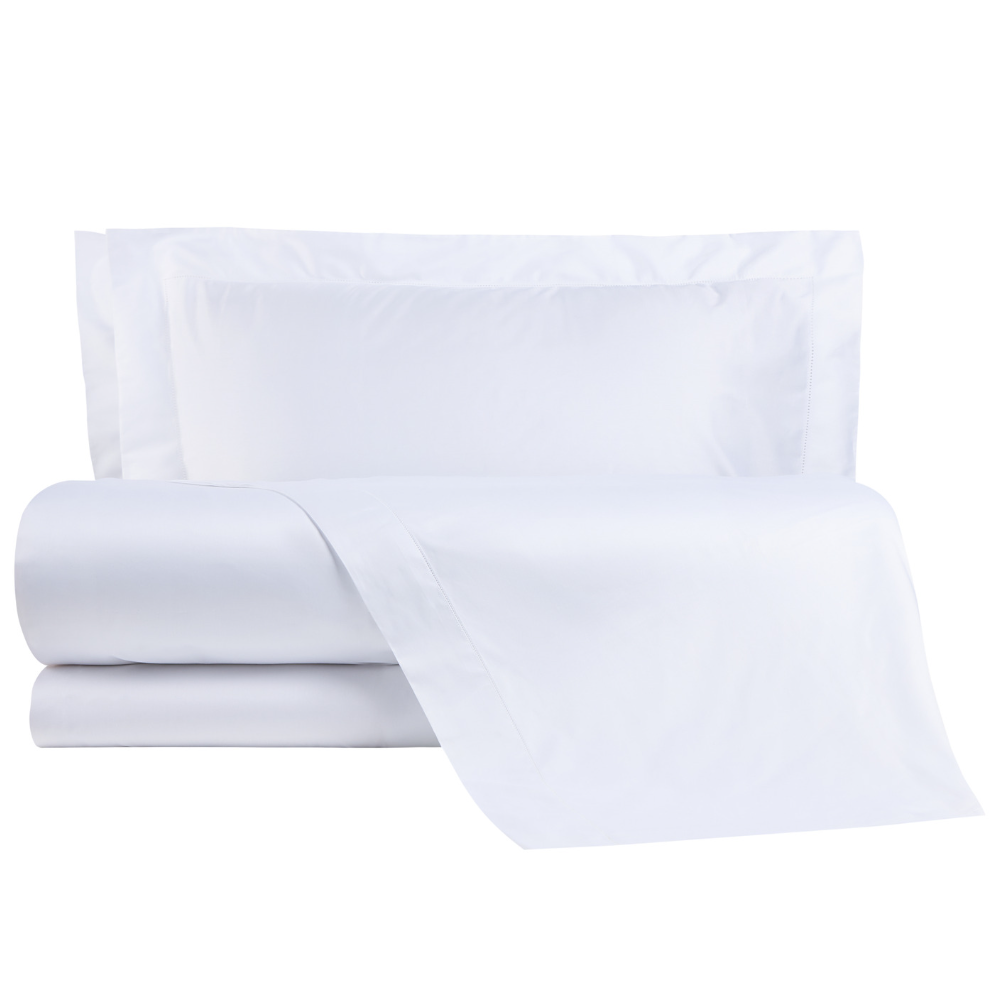 Zenoni & ColombiCompleto Lenzuola in 100% Raso di Cotone Orlo a Giorno