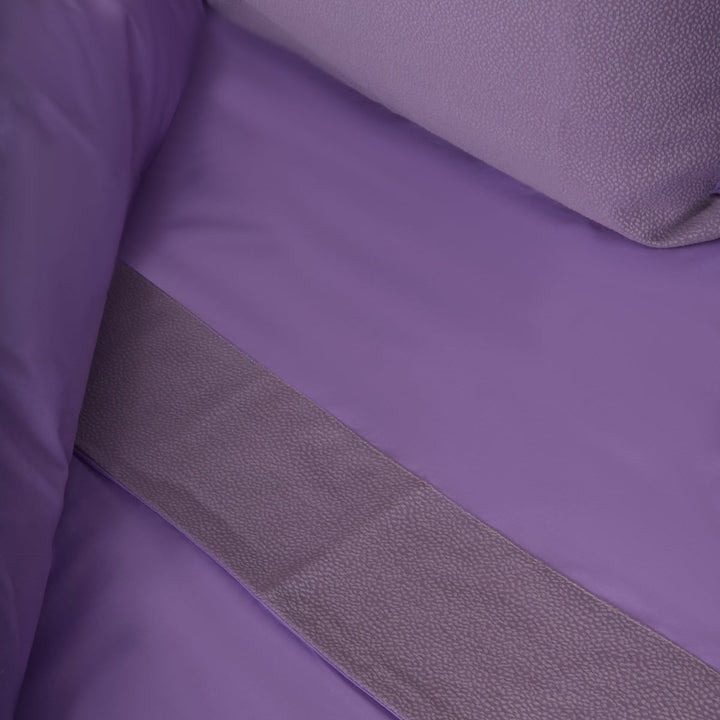 Zenoni & ColombiCompleto Lenzuola Matrimoniale Con Balza In Jacquard Keppler Lavanda