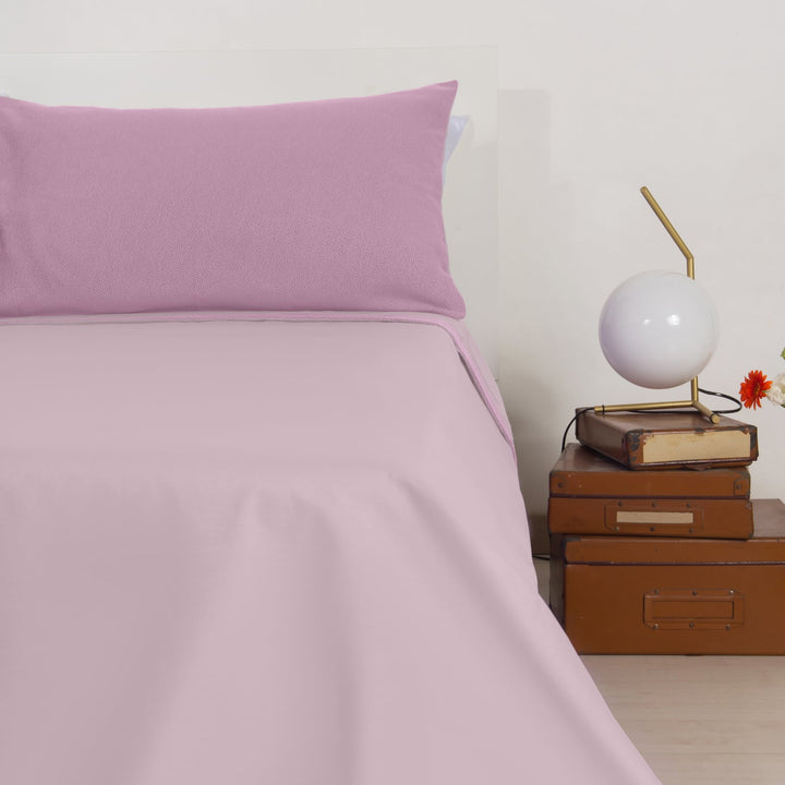 Zenoni & ColombiCompleto Lenzuola Matrimoniale Con Balza In Jacquard Keppler Lilla