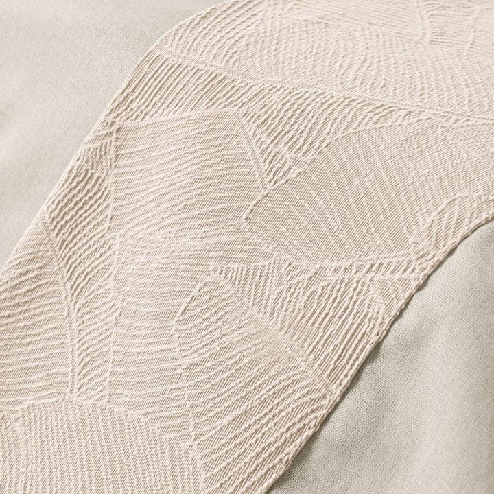 Zenoni & ColombiCompleto Lenzuola Matrimoniale Con Balza In Jacquard Giungla Perla