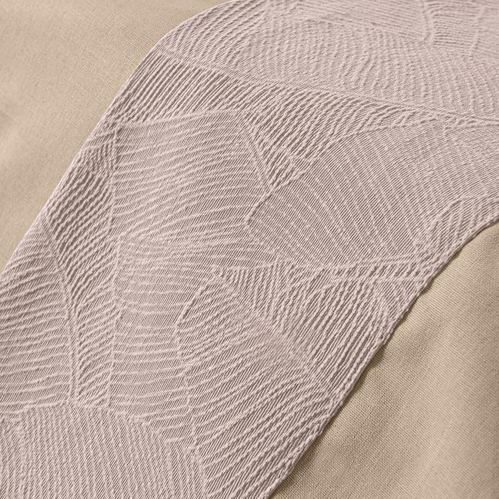 Zenoni & ColombiCompleto Lenzuola Matrimoniale Con Balza In Jacquard Giungla Tortora