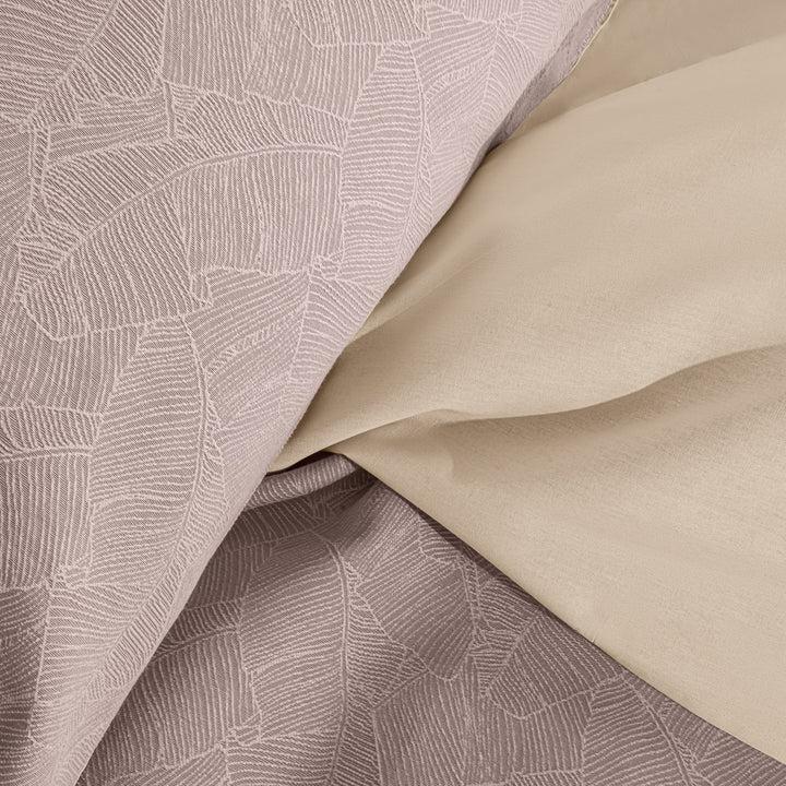 Zenoni & ColombiCompleto Lenzuola Matrimoniale Con Balza In Jacquard Giungla Tortora