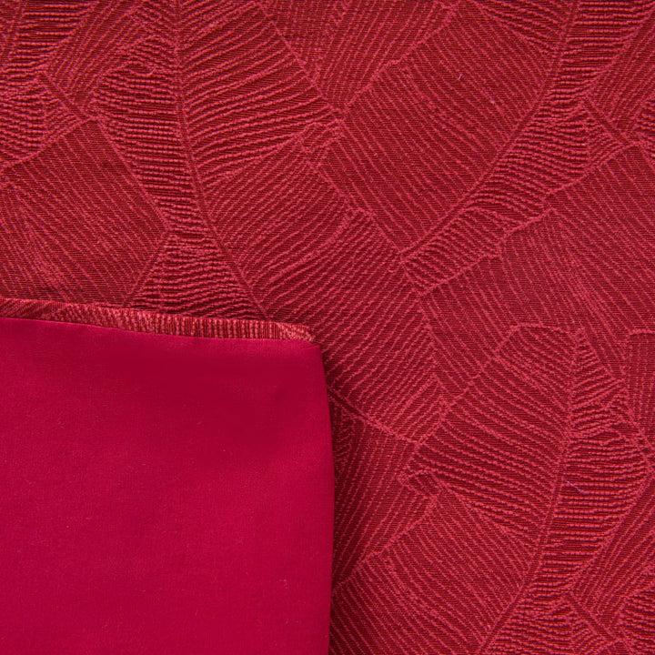 Zenoni & ColombiCompleto Lenzuola Matrimoniale Con Balza In Jacquard Giungla Bordeaux