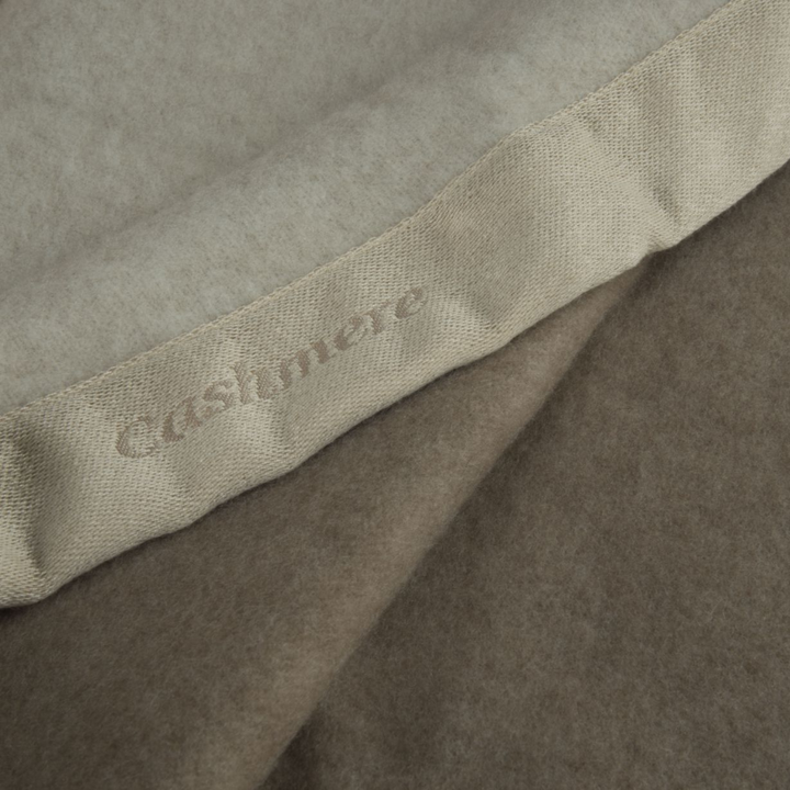 Zenoni & ColombiCoperta In Puro Cashmere Matrimoniale Double Face Beige/Cacao