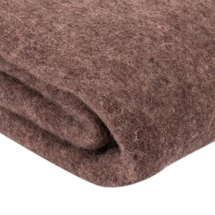 Zenoni & ColombiCoperta New Zeland In Pura Lana Vergine Lambswool Certificata Woolmark Marrone