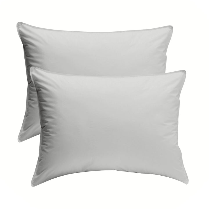 Zenoni & ColombiCoppia Di Federe In 100% Cotone Percalle Made In Italy Tinta Unita 50x80cm