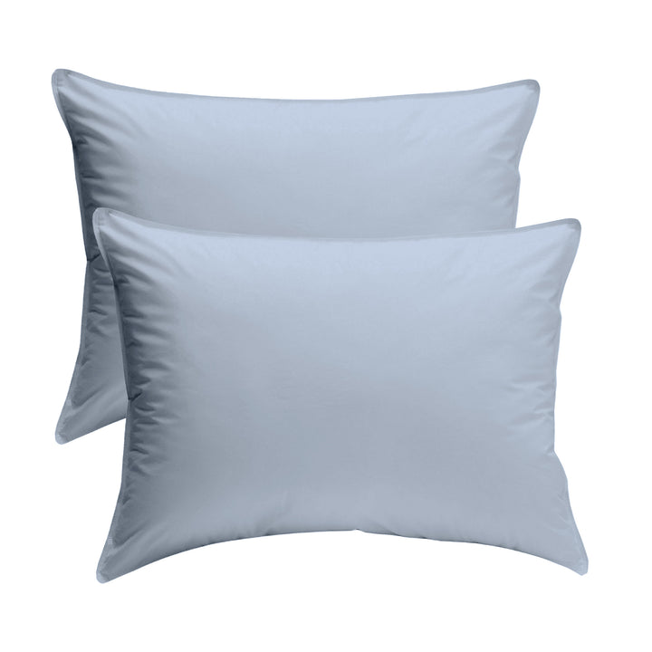 Zenoni & ColombiCoppia Di Federe In 100% Cotone Percalle Made In Italy Tinta Unita 50x80cm