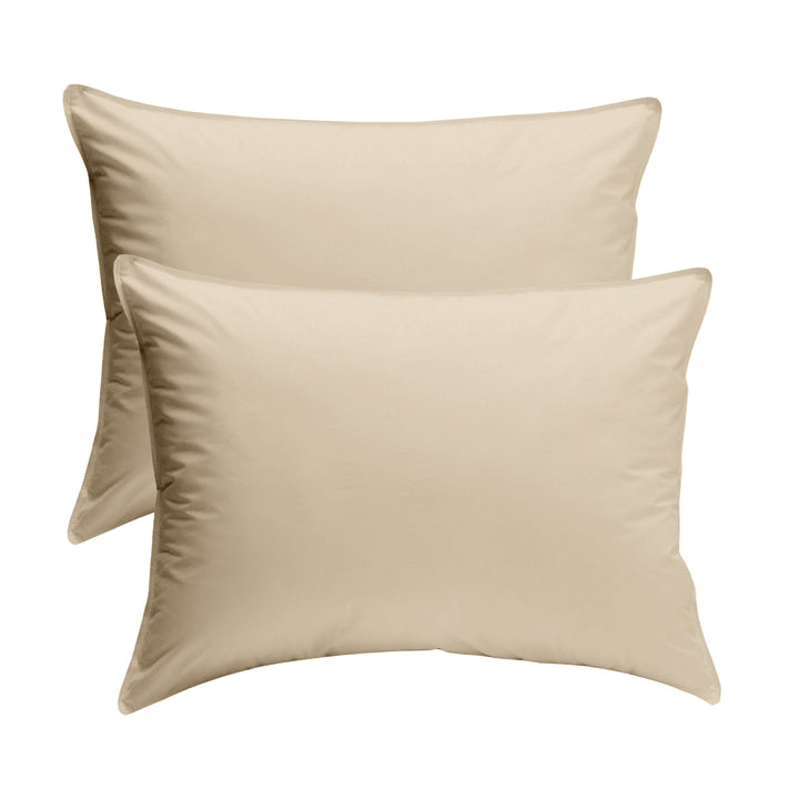 Zenoni & ColombiCoppia Di Federe In 100% Raso Di Cotone Made In Italy Tinta Unita 50x80cm