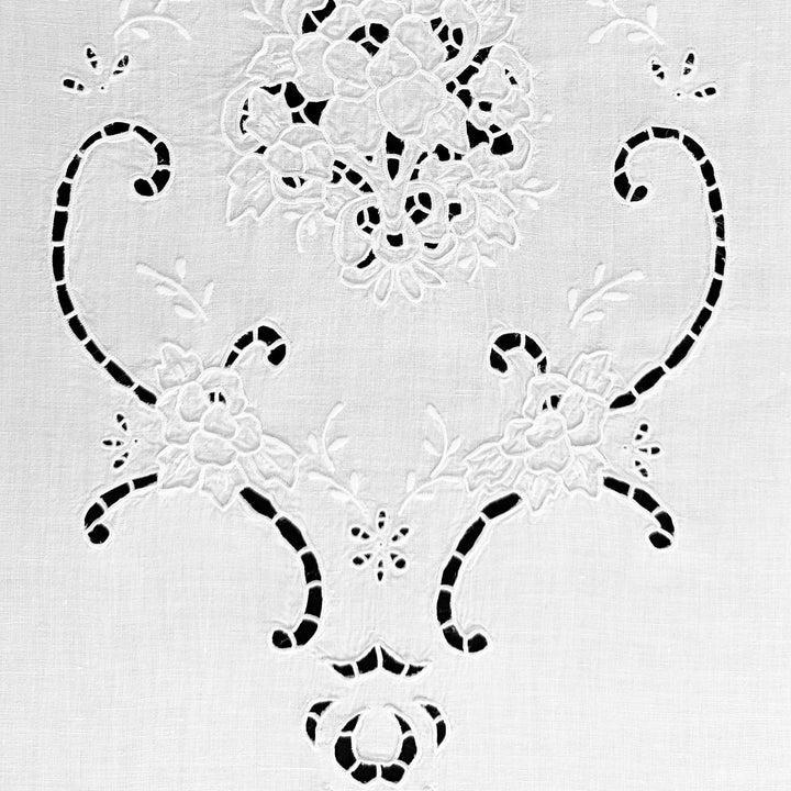 Zenoni & ColombiCoppia Di Tende Ricamate A Mano In Misto Lino Made In Italy Variante Marie Claire