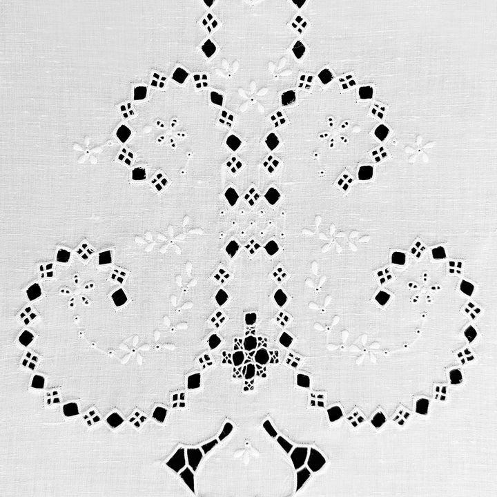 Zenoni & ColombiCoppia Di Tende Ricamate A Mano In Misto Lino Made In Italy Variante Toscano 400