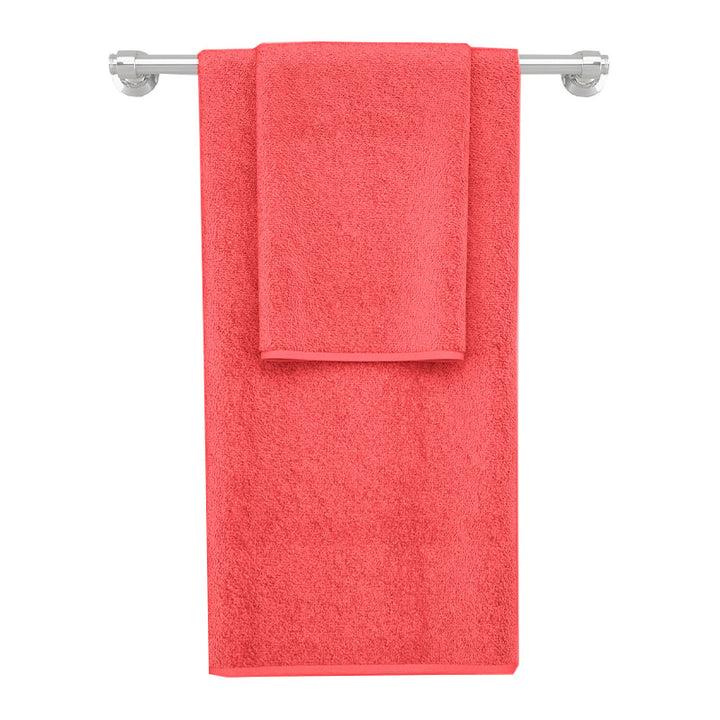 Zenoni & ColombiCoppia Ospite E Salvietta In Spugna 420 Gr Corallo