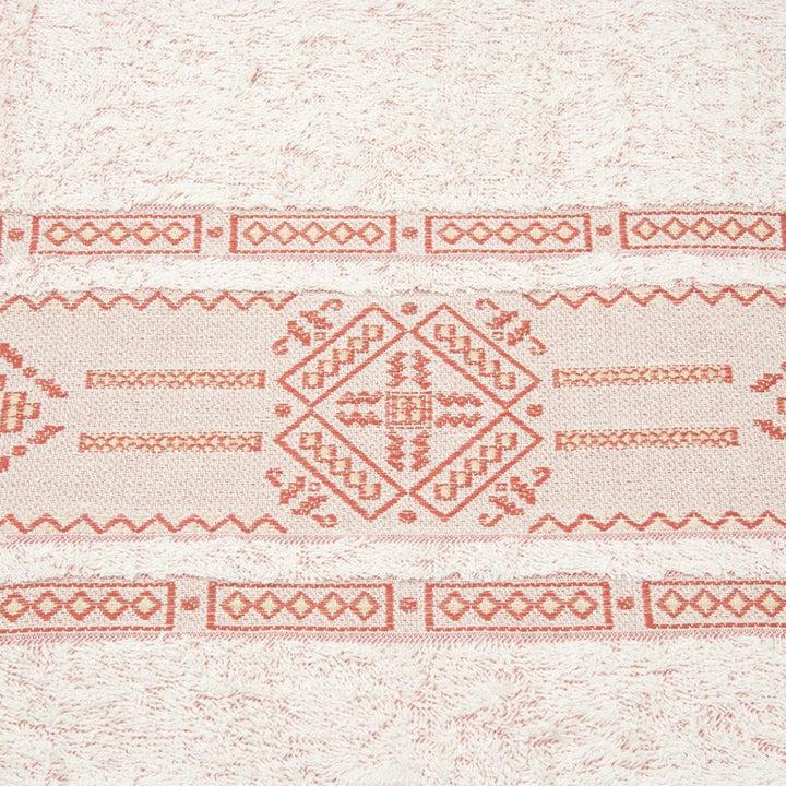 Zenoni & ColombiCoppia Ospite+salvietta In Spugna Jacquard 450 Gr Punto Antico Toscano Bordeaux