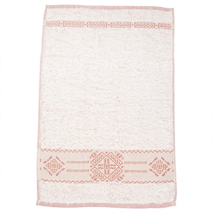 Zenoni & ColombiCoppia Ospite+salvietta In Spugna Jacquard 450 Gr Punto Antico Toscano Bordeaux