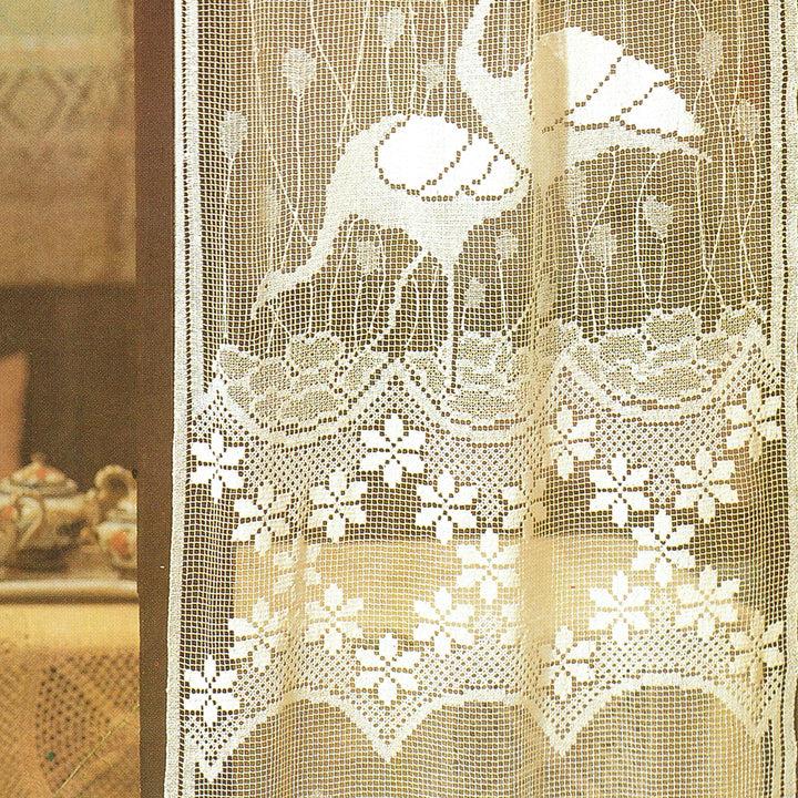 Zenoni & ColombiCoppia Tende A Filet 100% Cotone Variante Airone