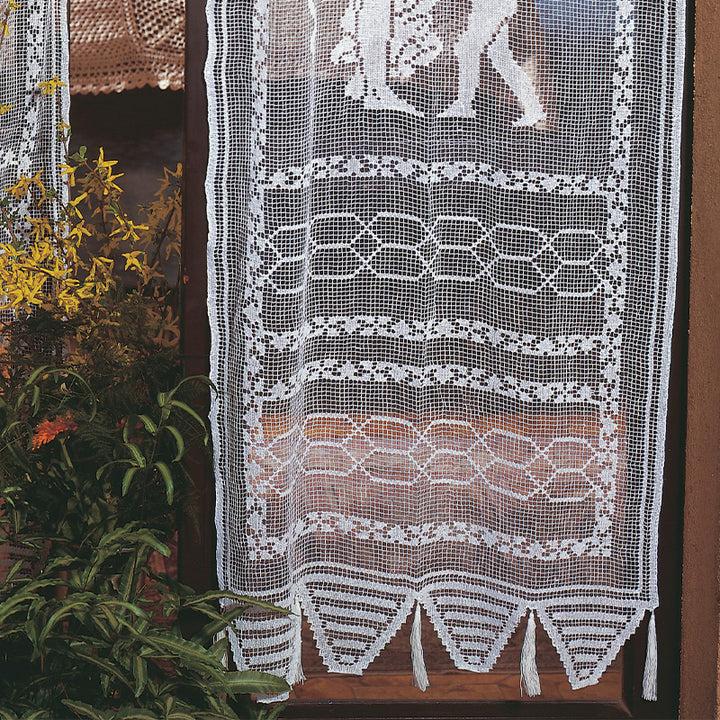 Zenoni & ColombiCoppia Tende A Filet 100% Cotone Variante Primavera