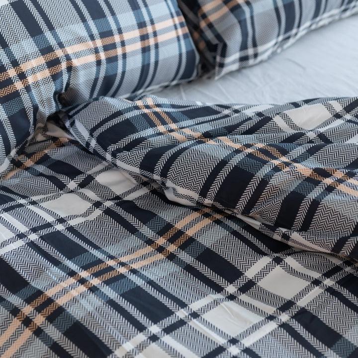 Zenoni & ColombiCopripiumino Chester In 100% Raso Di Cotone Stampato Fantasia Tartan Con Federe