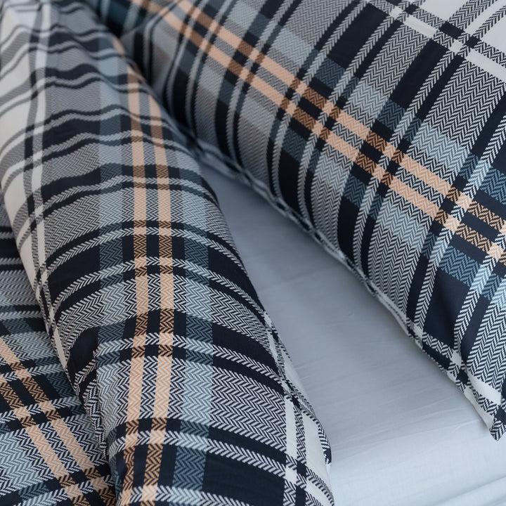 Zenoni & ColombiCopripiumino Chester In 100% Raso Di Cotone Stampato Fantasia Tartan Con Federe