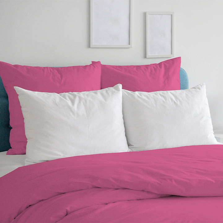 Zenoni & ColombiCopripiumino Con Federe In 100% Cotone Fucsia