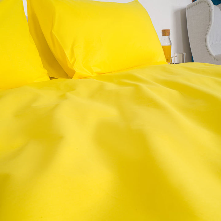 Zenoni & ColombiCopripiumino Con Federe In 100% Cotone Giallo