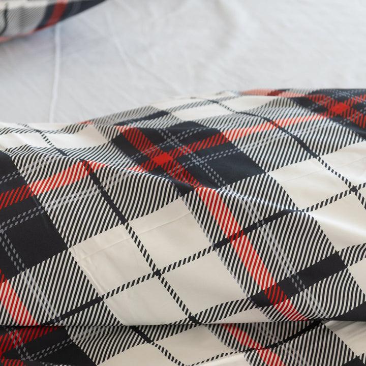 Zenoni & ColombiCopripiumino Glasgow In 100% Raso Di Cotone Stampato Fantasia Tartan Con Federe