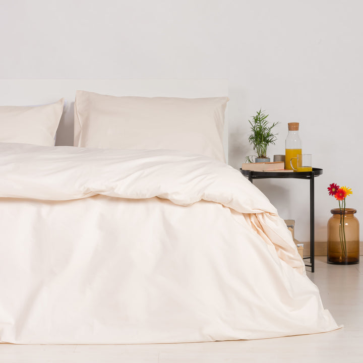 Zenoni & ColombiCopripiumino In 100% Cotone Beige Crema Con Federe