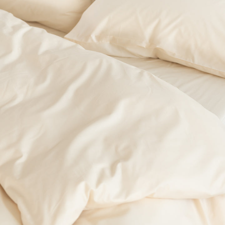 Zenoni & ColombiCopripiumino In 100% Percalle Di Cotone Avorio Con Federe