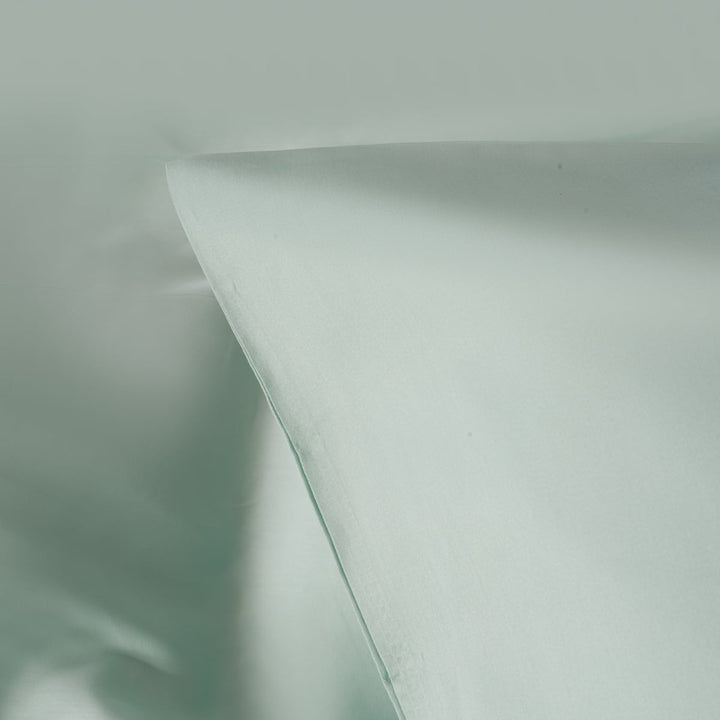 Zenoni & ColombiCopripiumino In 100% Raso Di Cotone Acquamarina Con Federe