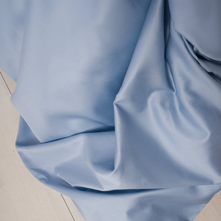 Zenoni & ColombiCopripiumino In 100% Raso Di Cotone Azzurro Orizzonte Con Federe