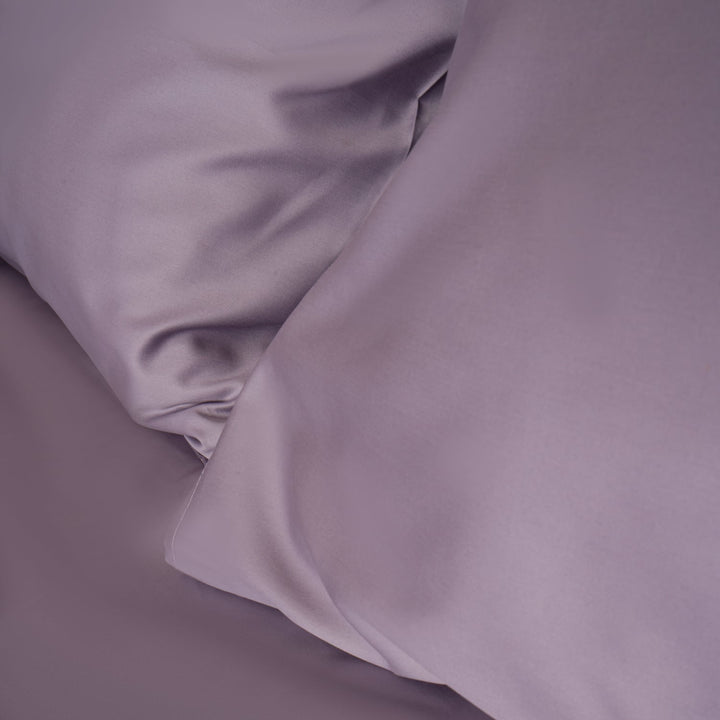 Zenoni & ColombiCopripiumino In 100% Raso Di Cotone Grigio Imperiale Con Federe