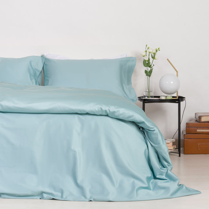 Zenoni & ColombiCopripiumino In 100% Raso Di Cotone Minerale Con Federe