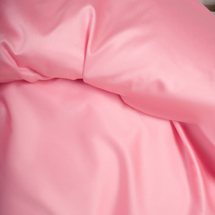 Zenoni & ColombiCopripiumino In 100% Raso Di Cotone Rosa Corallo Con Federe