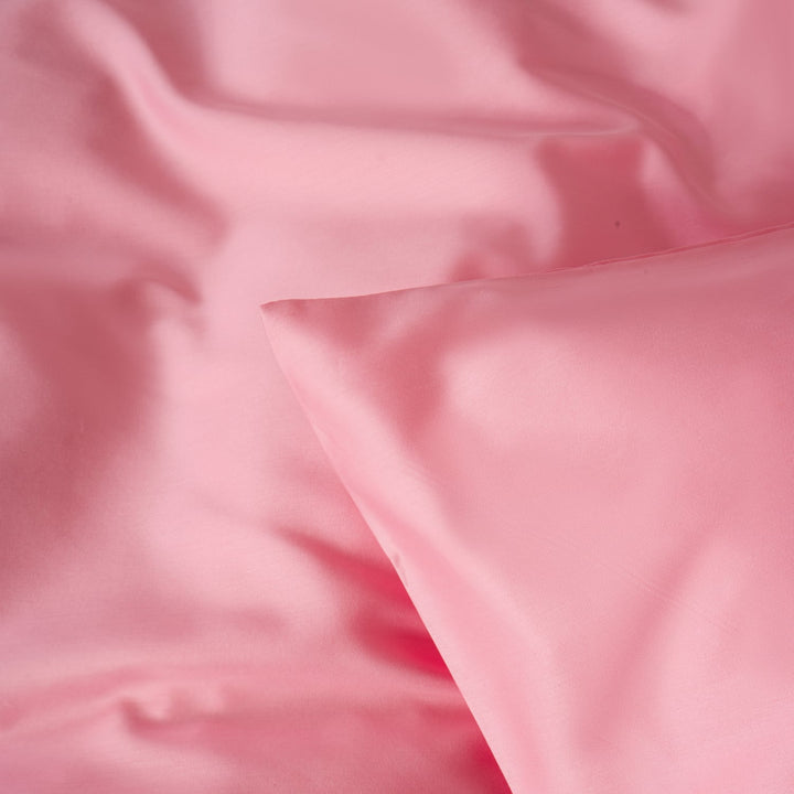 Zenoni & ColombiCopripiumino In 100% Raso Di Cotone Rosa Corallo Con Federe