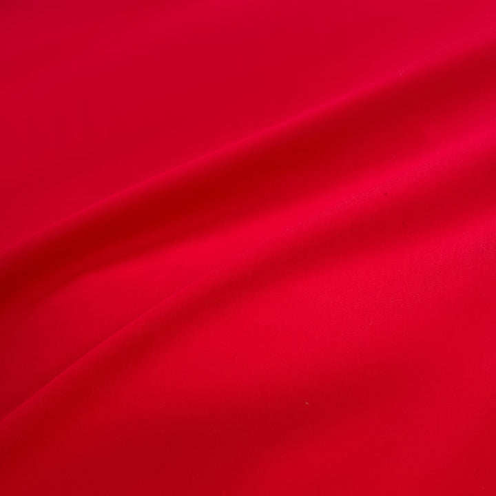 Zenoni & ColombiCopripiumino In 100% Raso Di Cotone Rosso Con Federe