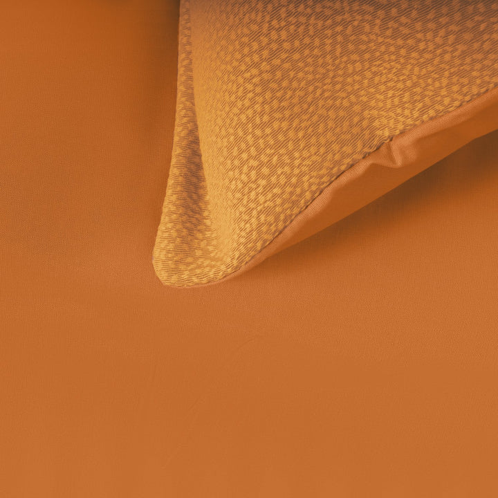 Zenoni & ColombiCopripiumino In Cotone Con Federe Jacquard Keppler Arancio