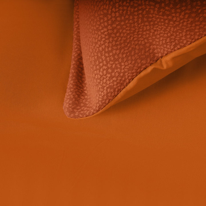 Zenoni & ColombiCopripiumino In Cotone Con Federe Jacquard Keppler Arancio Scuro