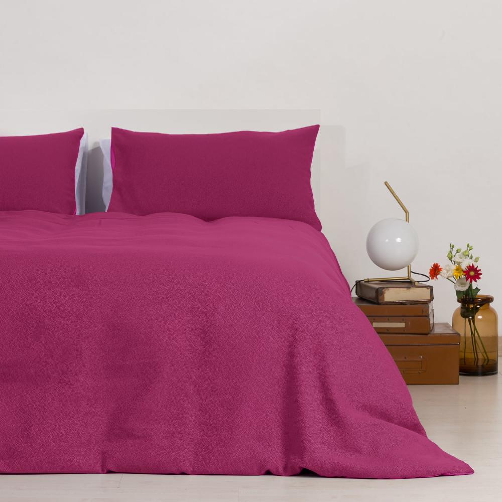 Zenoni & ColombiCopripiumino in cotone con federe Jacquard Keppler Fucsia