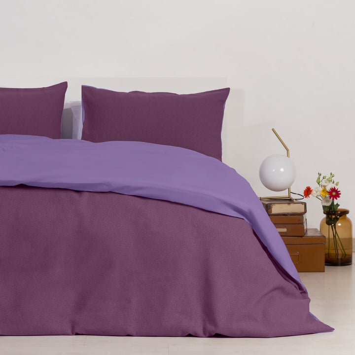 Zenoni & ColombiCopripiumino In Cotone Con Federe Jacquard Keppler Malva