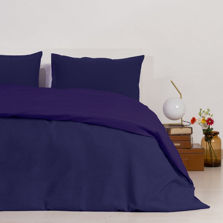 Zenoni & ColombiCopripiumino In Cotone Con Federe Jacquard Keppler Prugna