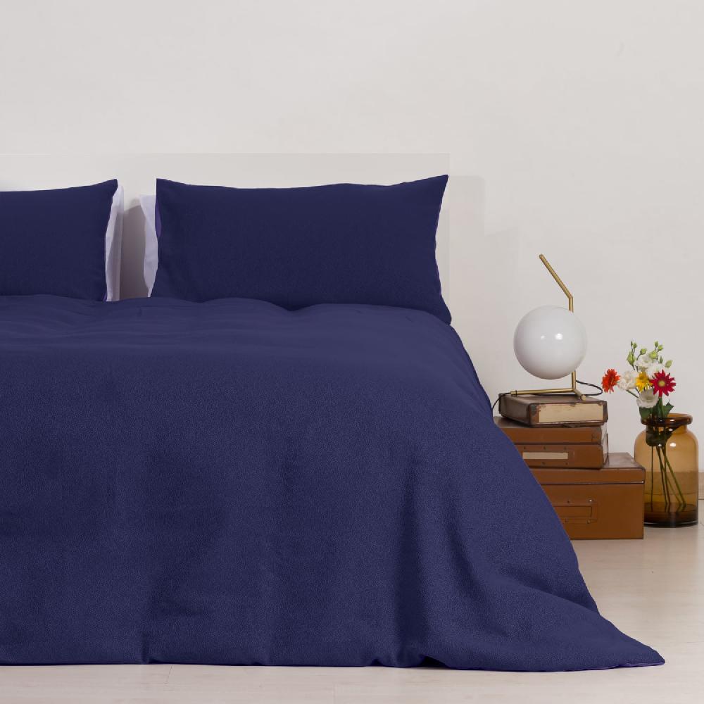 Zenoni & ColombiCopripiumino in cotone con federe Jacquard Keppler Prugna