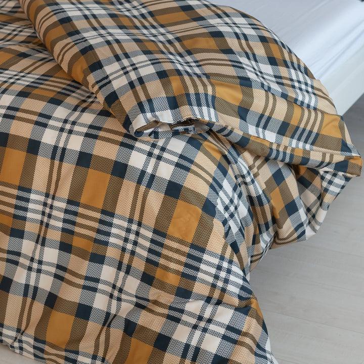 Zenoni & ColombiCopripiumino Nottingham In 100% Raso Di Cotone Stampato Fantasia Tartan Con Federe
