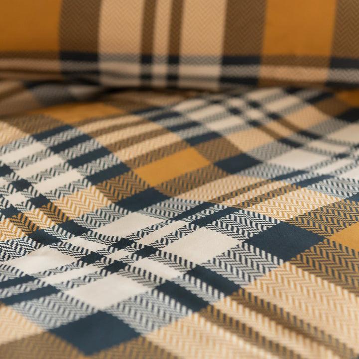 Zenoni & ColombiCopripiumino Nottingham In 100% Raso Di Cotone Stampato Fantasia Tartan Con Federe