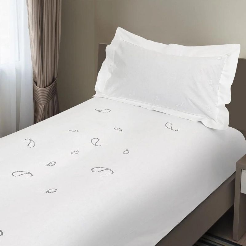 Zenoni & ColombiCopripiumino ricamato 100% Cotone Cashmere Singolo Zenoni & ColombiCopripiumino ricamato 100% Cotone Cashmere Singolo