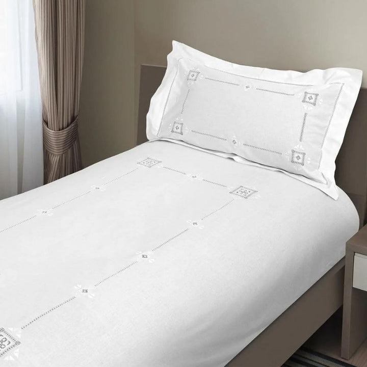 Zenoni & ColombiCopripiumino Ricamato 100% Cotone Donatello