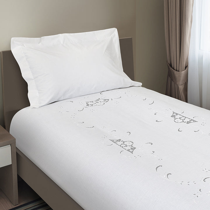 Zenoni & ColombiCopripiumino Ricamato 100% Cotone Giselle Singolo